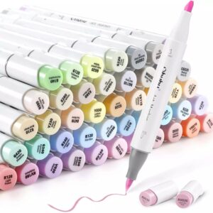 Ohuhu Pastel Alcohol Markers-48 Pastel Colors +1 Blender