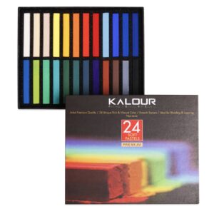 Kalour 24pcs Soft Colored Pastel Sticks Set