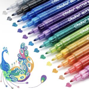Ohuhu glitter markers 12 colors