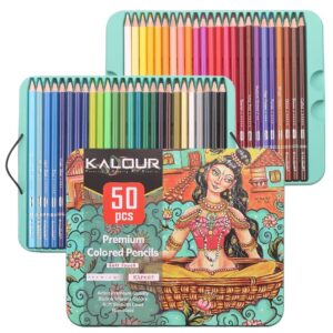 KALOUR 50 soft core colored pencils