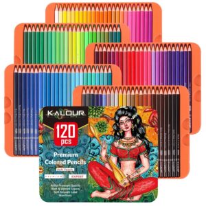 KALOUR 120 soft core colored pencils