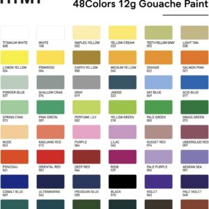 HIMI Gouache Paint Set 48 Colors 12g