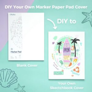 Ohuhu Double Sided Marker Pad Bleedproof 9″x12″ Glue Bound