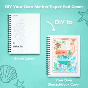 Ohuhu Double Sided Marker Pad Bleedproof 7.6″x10″ Spiral Bound