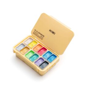 HIMI 12 COLORS 12ML METALLIC GOUACHE PAINT