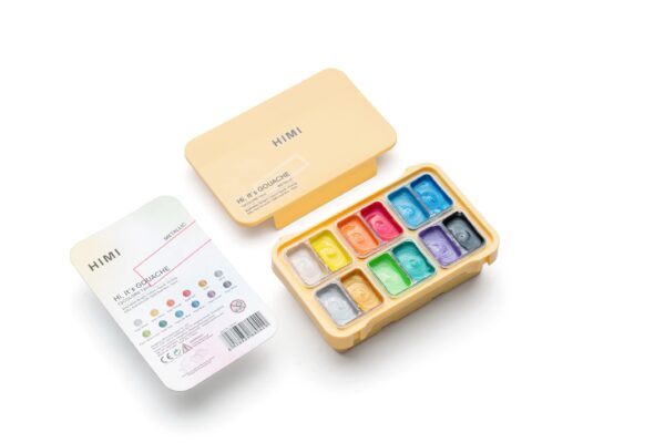 HIMI 12 COLORS 12ML METALLIC GOUACHE PAINT - Image 2