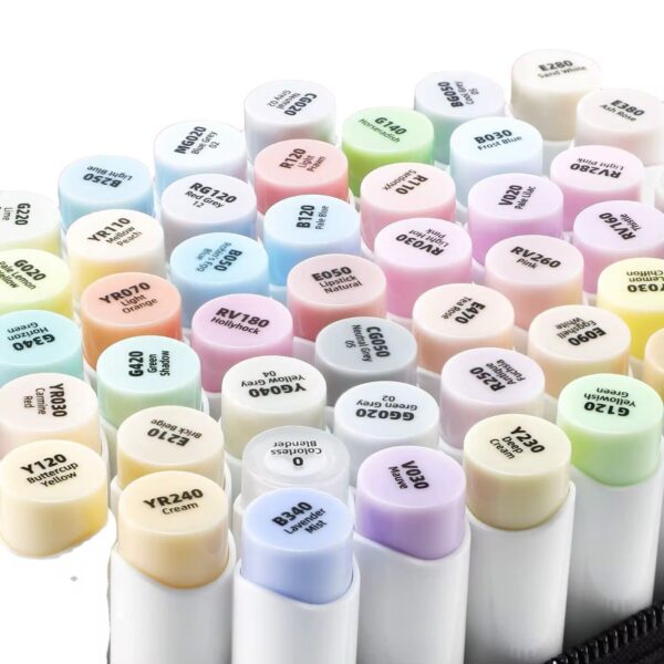 Ohuhu Honolulu 96 Pastel Colors Alcohol Art Markers – Sweetness & Blossoming - Image 7