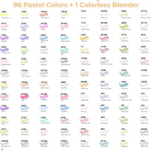 Ohuhu Honolulu 96 Pastel Colors Alcohol Art Markers – Sweetness & Blossoming