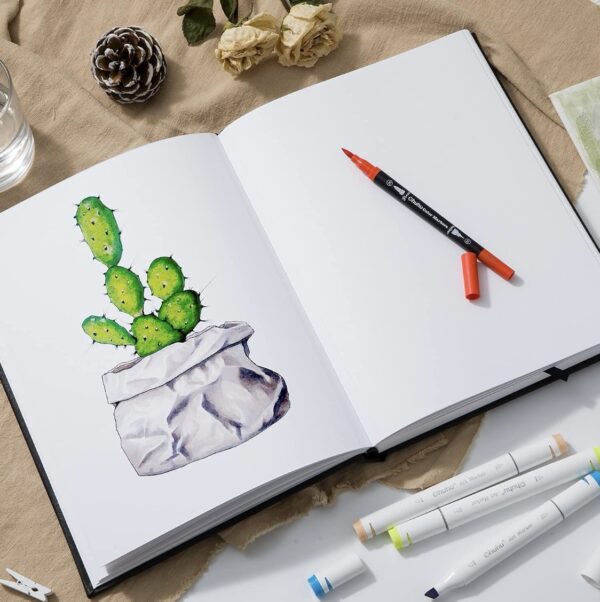 Ohuhu Mix Media Pad - 10.8"x8.3", 120 llb/200 GSM Heavyweight Papers, 78 Sheets/156 Pages - Image 3