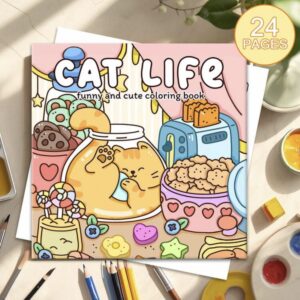 Cat Life Coloring Book