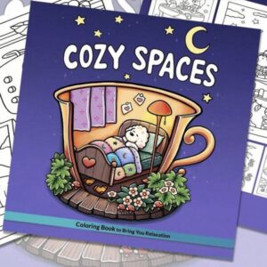 Cozy Spaces Coloring Book
